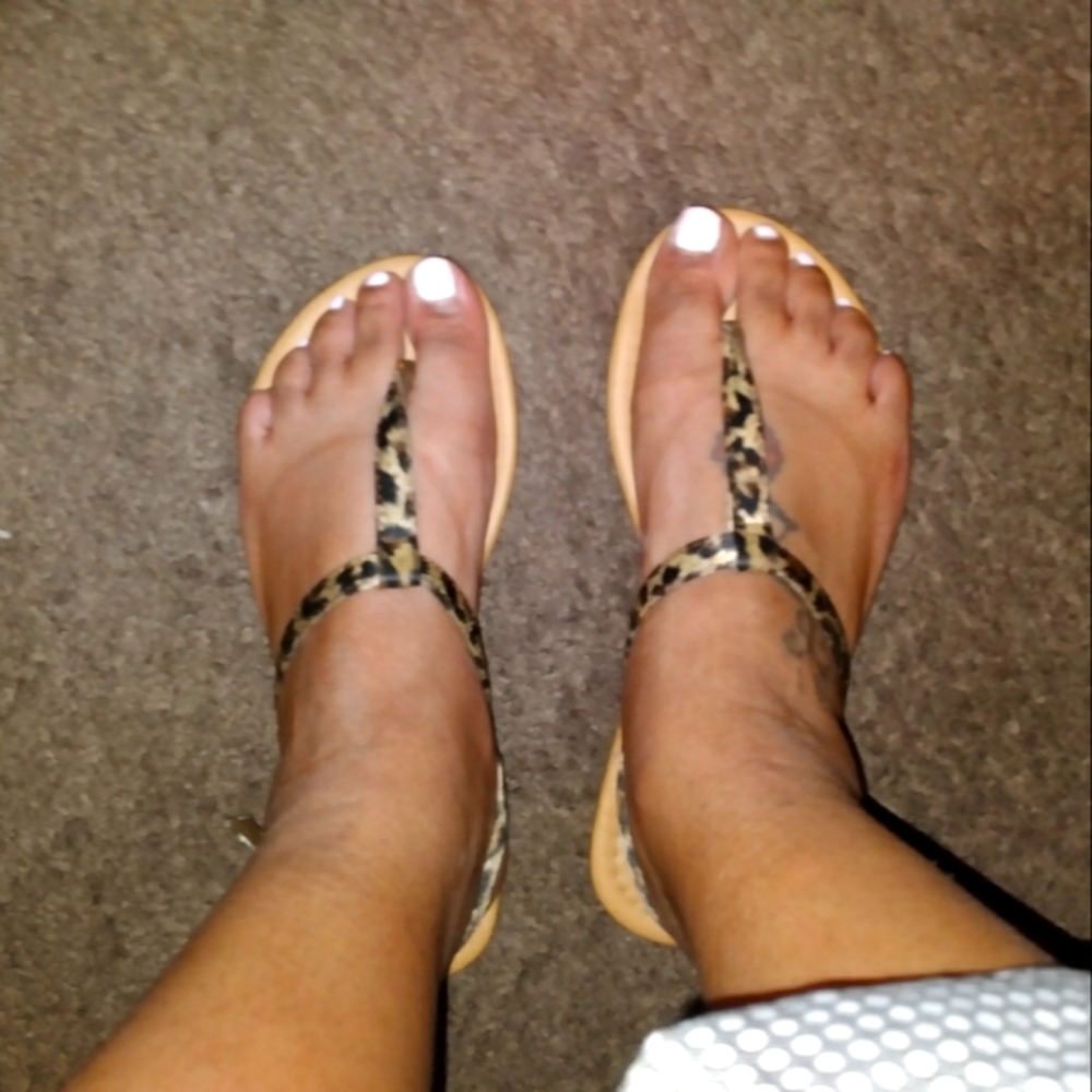 Leopard Print Sandal 6 1/2